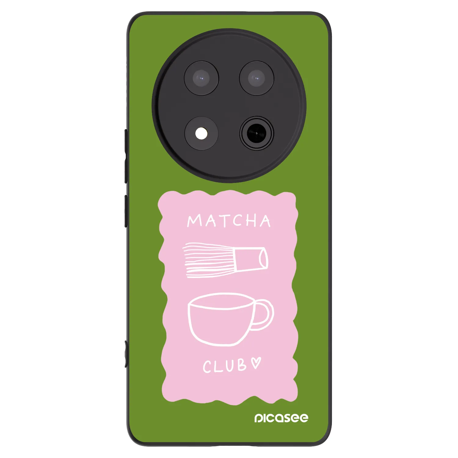 Picasee silikonowe czarne etui na Honor Magic7 Lite 5G - Matcha club
