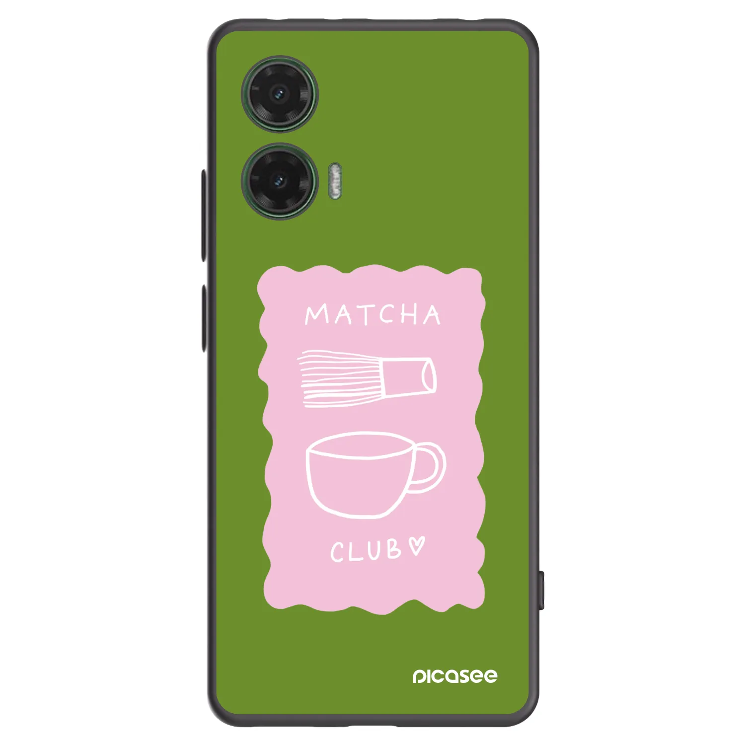 Picasee silikonowe czarne etui na Motorola Moto G35 5G - Matcha club