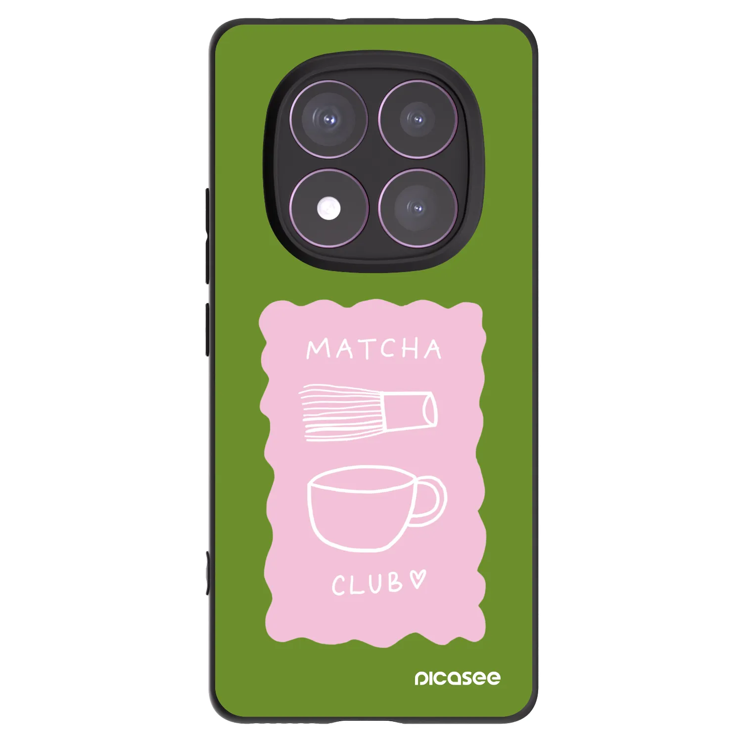 Picasee silikonowe czarne etui na Xiaomi Redmi Note 14 Pro 4G - Matcha club