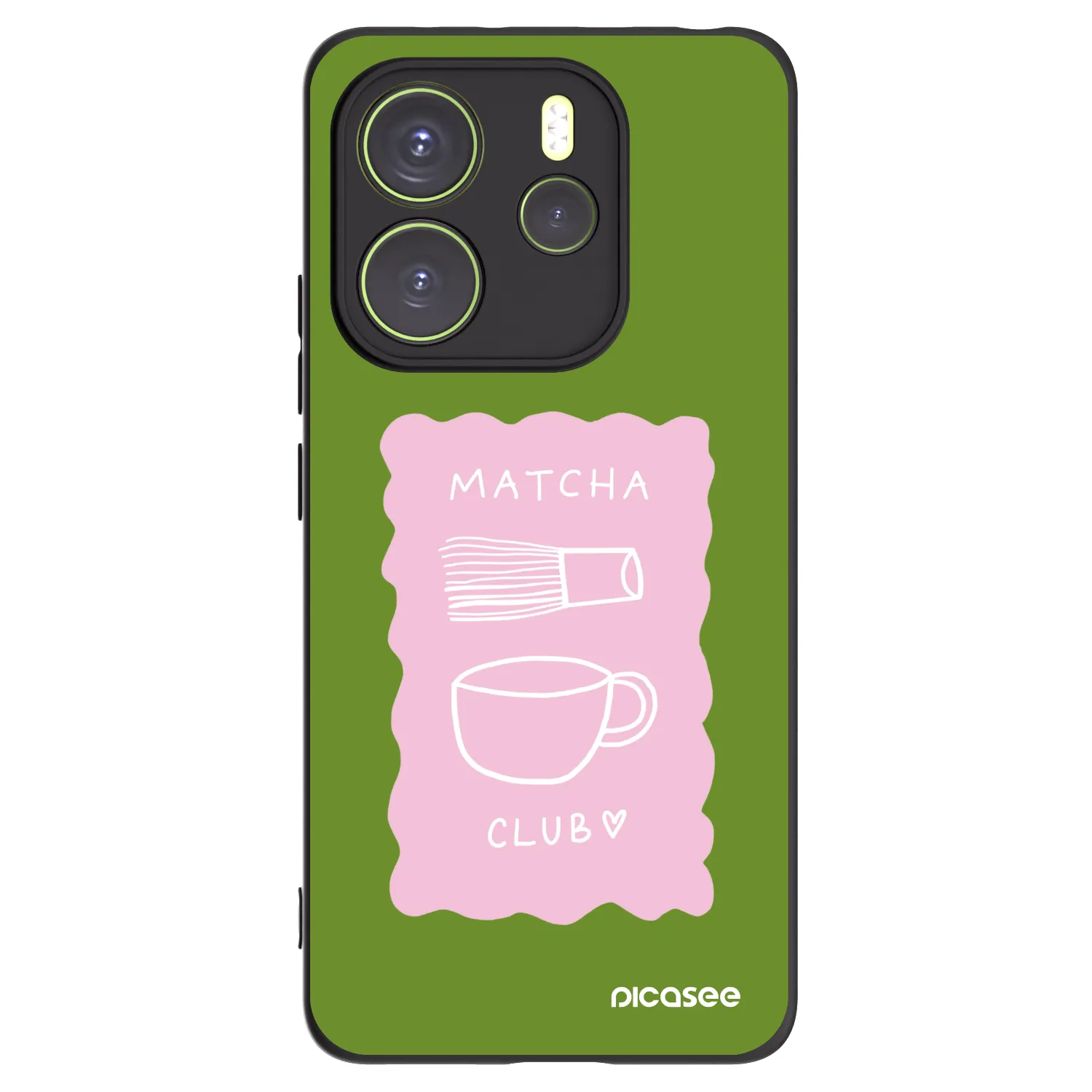 Picasee silikonowe czarne etui na Xiaomi Redmi Note 14 4G - Matcha club