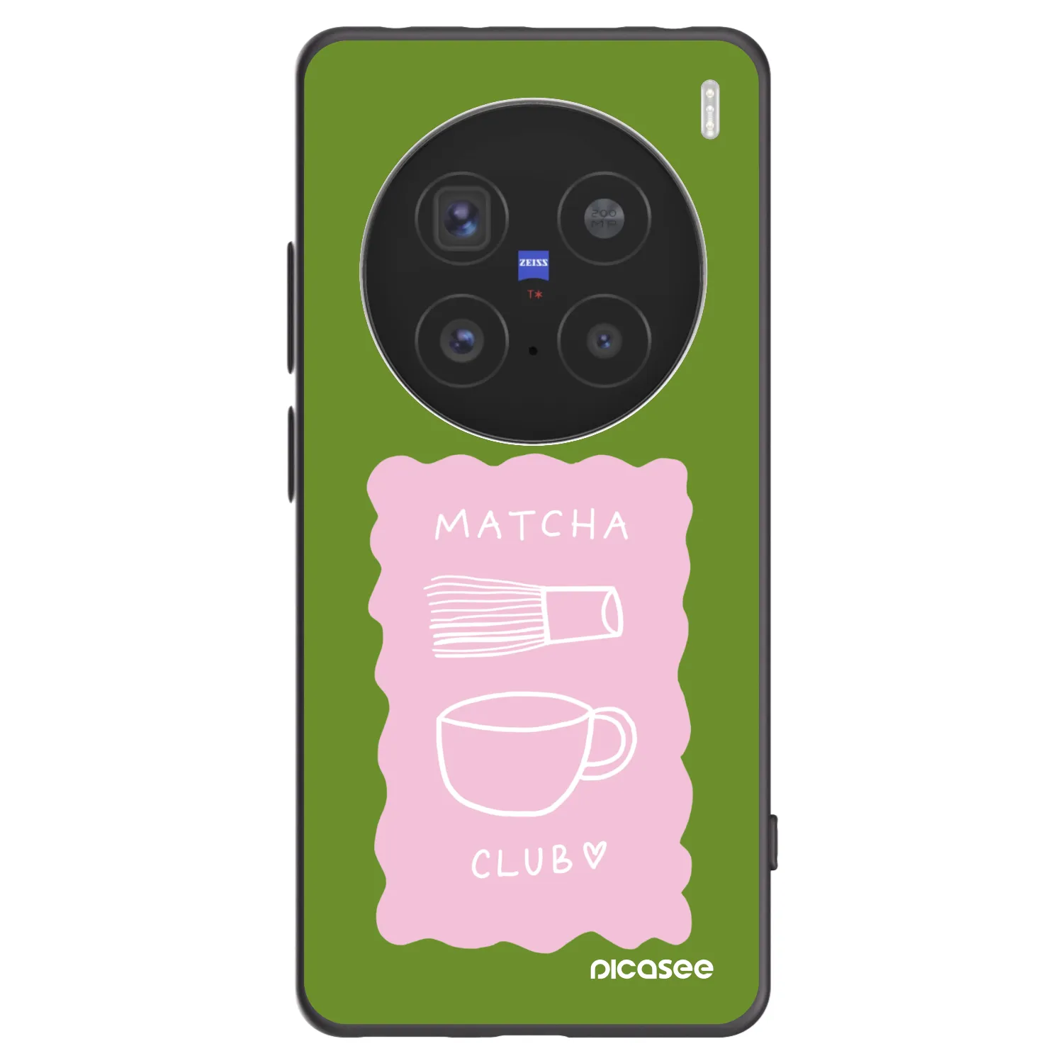 Picasee silikonowe czarne etui na Vivo X200 Pro - Matcha club
