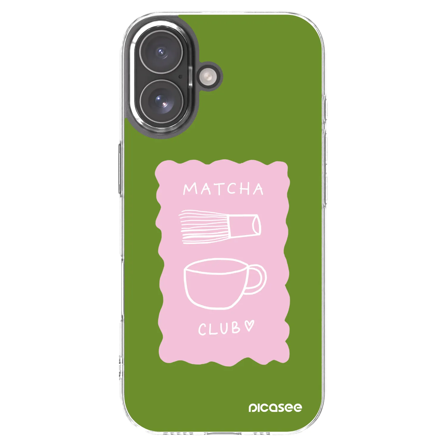 Picasee silikonowe przeźroczyste etui na Apple iPhone 17 - Matcha club