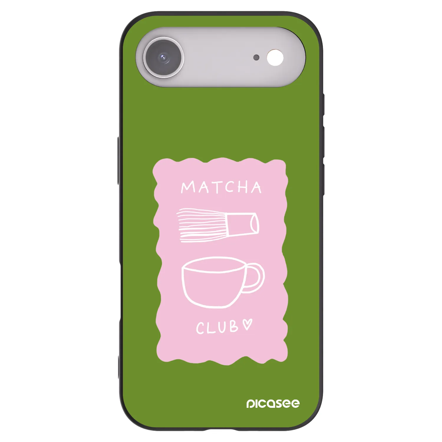 Picasee silikonowe czarne etui na Apple iPhone Air - Matcha club
