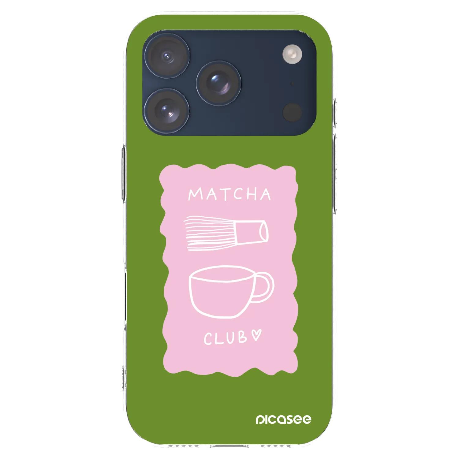 Picasee silikonowe przeźroczyste etui na Apple iPhone 17 Pro - Matcha club