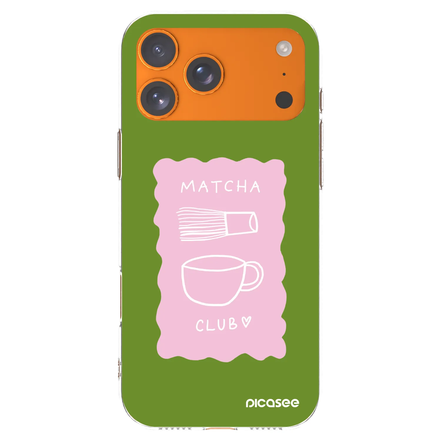 Picasee silikonowe przeźroczyste etui na Apple iPhone 17 Pro Max - Matcha club