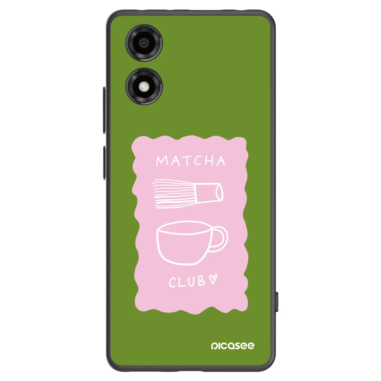 Picasee silikonowe czarne etui na Motorola Moto E14 - Matcha club