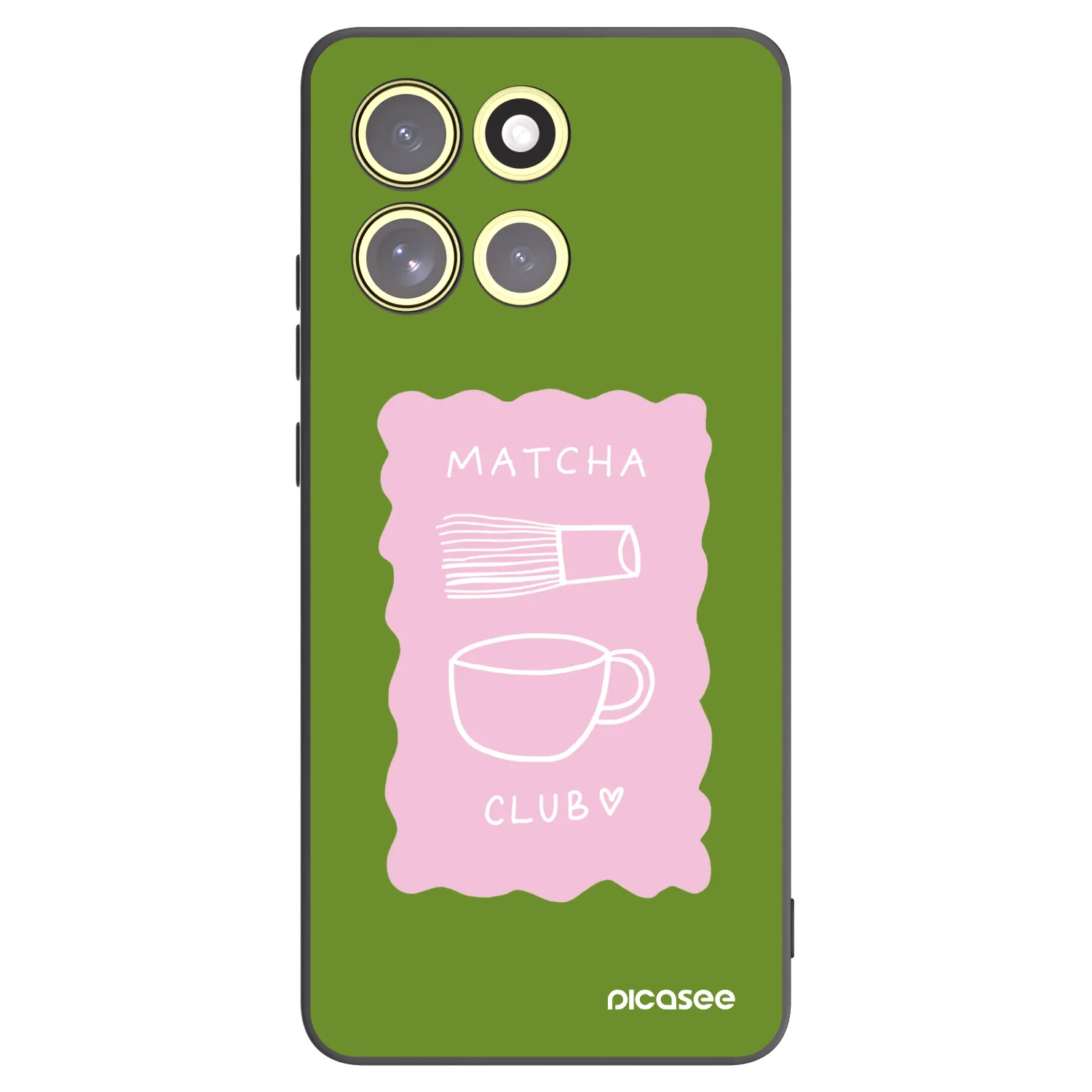Picasee silikonowe czarne etui na Motorola Moto G86 5G - Matcha club