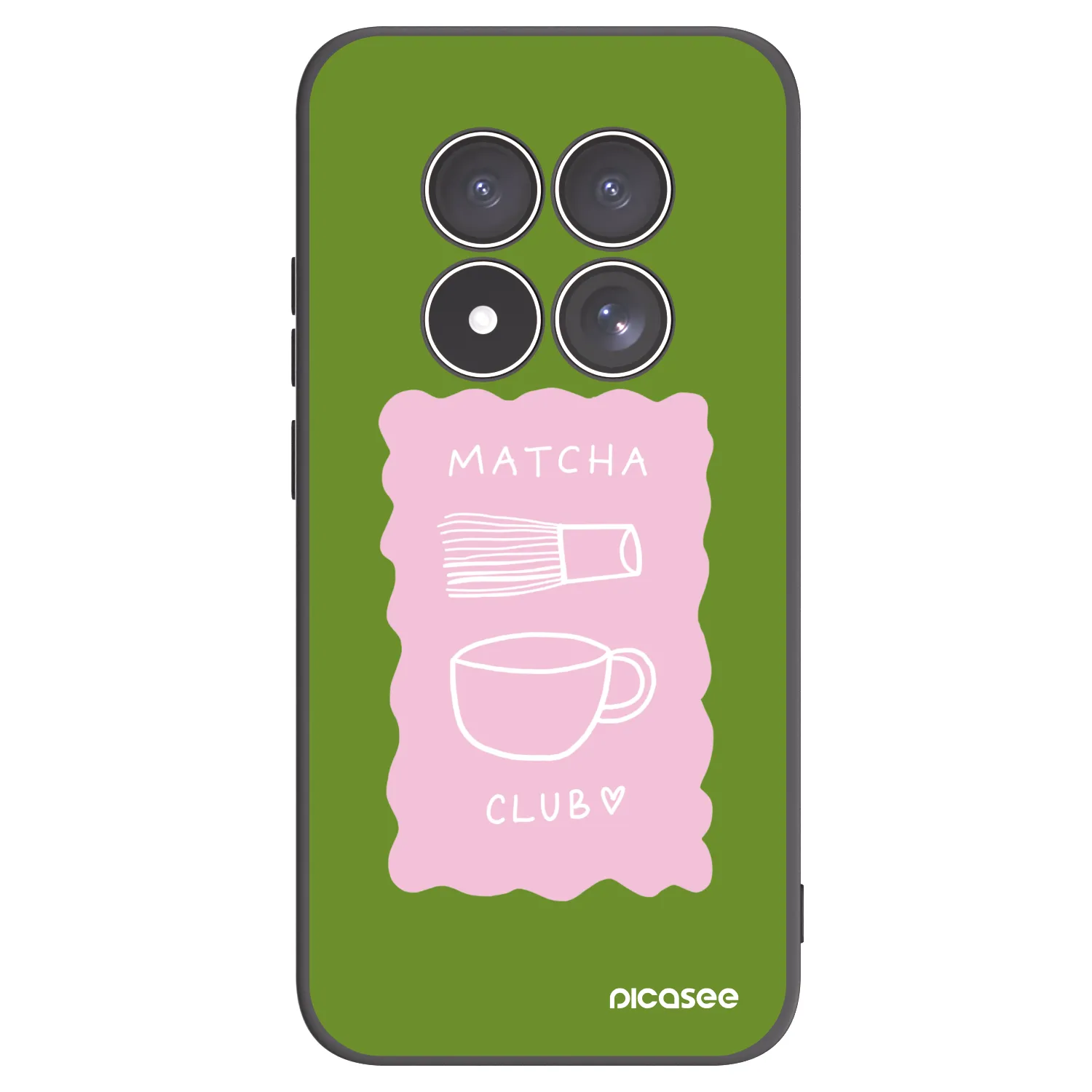 Picasee silikonowe czarne etui na Xiaomi Redmi Note 15 Pro 4G - Matcha club
