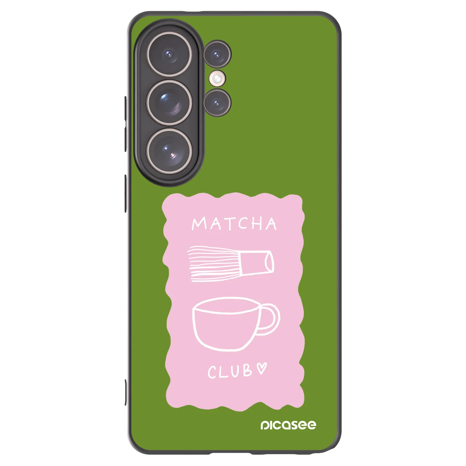 Picasee silikonowe czarne etui na Samsung Galaxy S26 Ultra - Matcha club