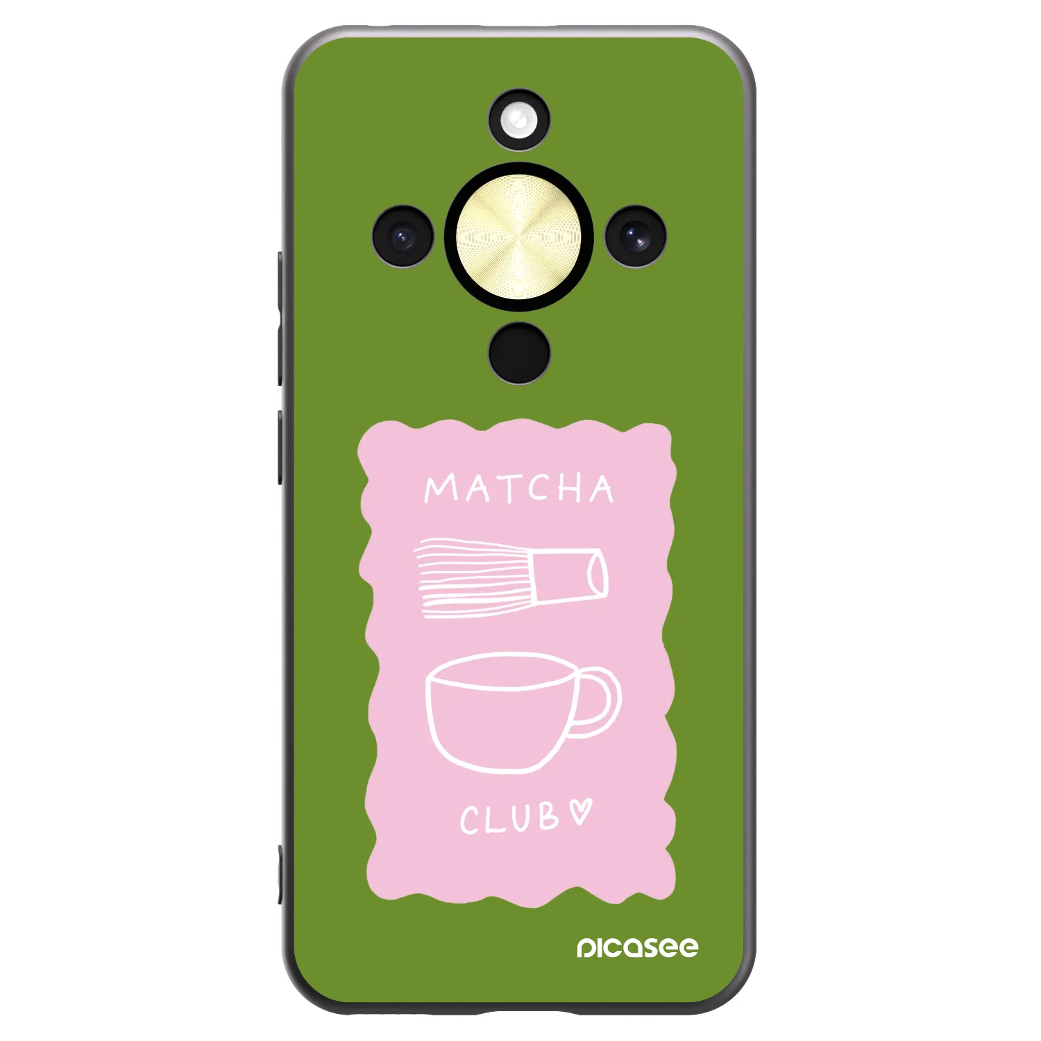 Picasee silikonowe czarne etui na Honor Magic8 Lite 5G - Matcha club
