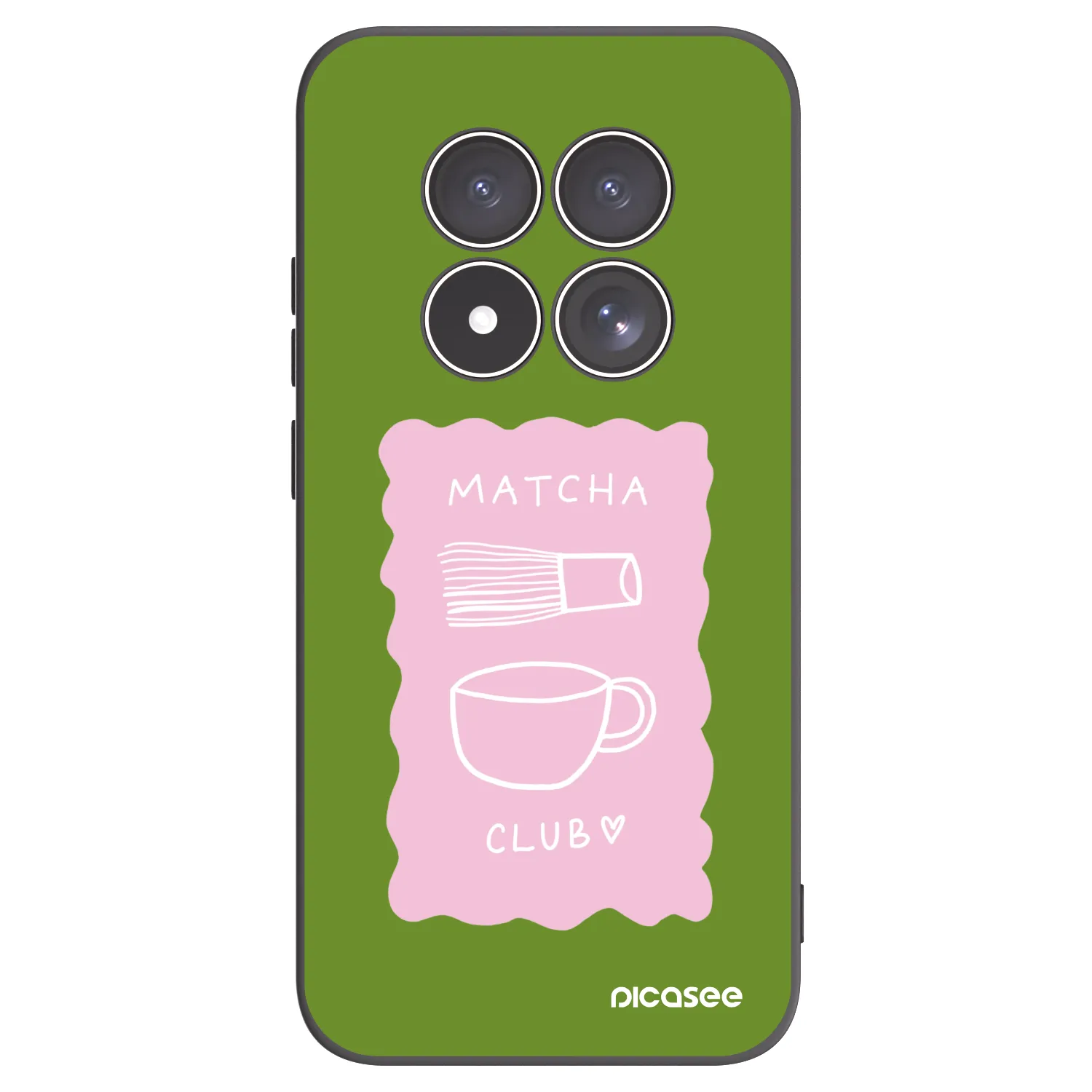 Picasee silikonowe czarne etui na Xiaomi Redmi Note 15 Pro 5G - Matcha club