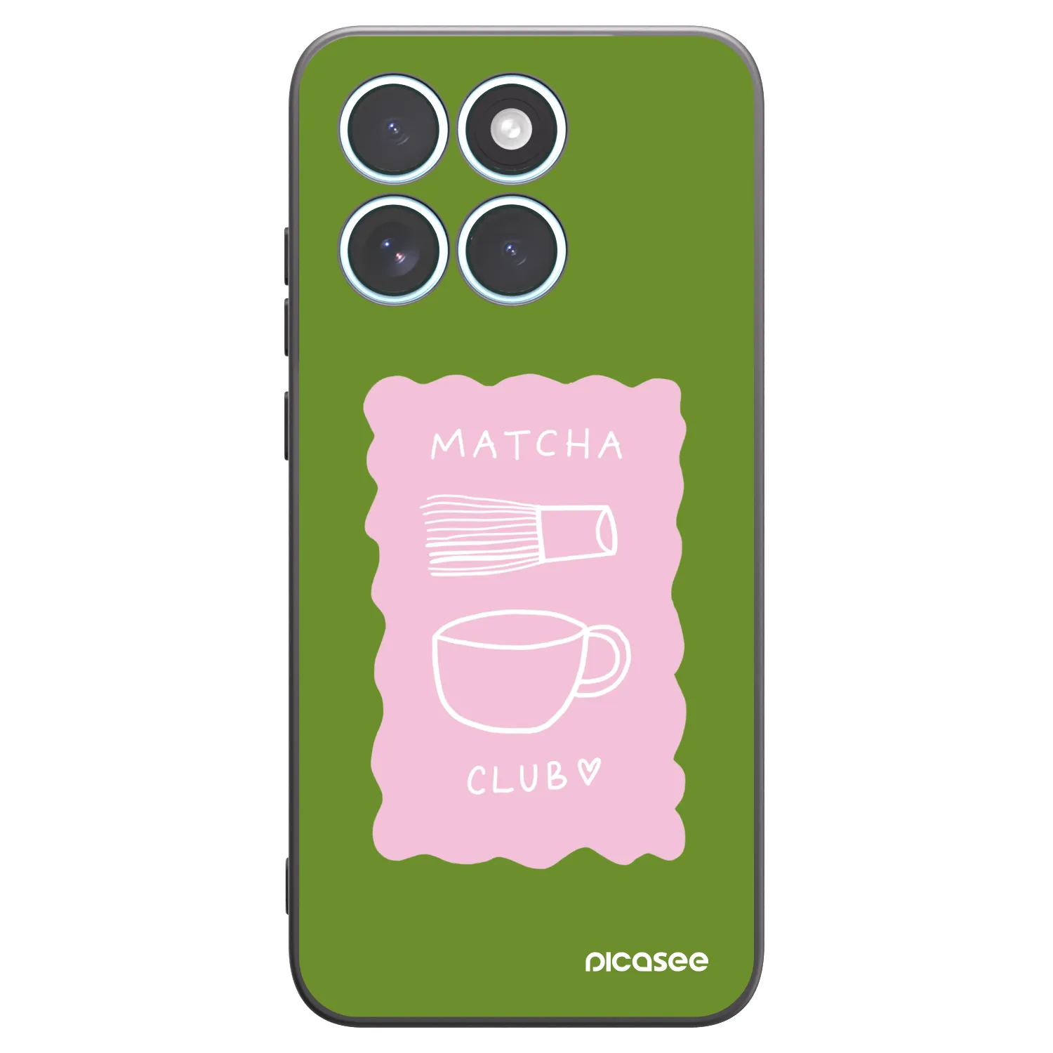 Picasee silikonowe czarne etui na Motorola Edge 70 Fusion - Matcha club