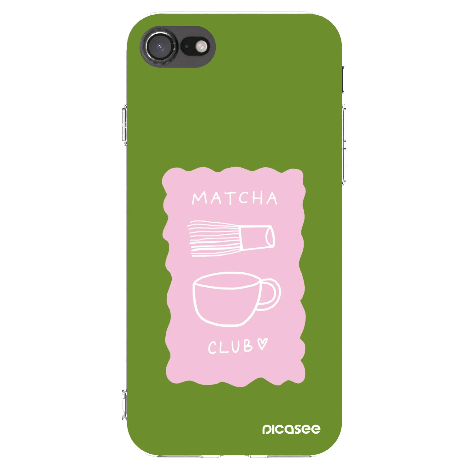 Picasee silikonowe przeźroczyste etui na Apple iPhone 8 - Matcha club