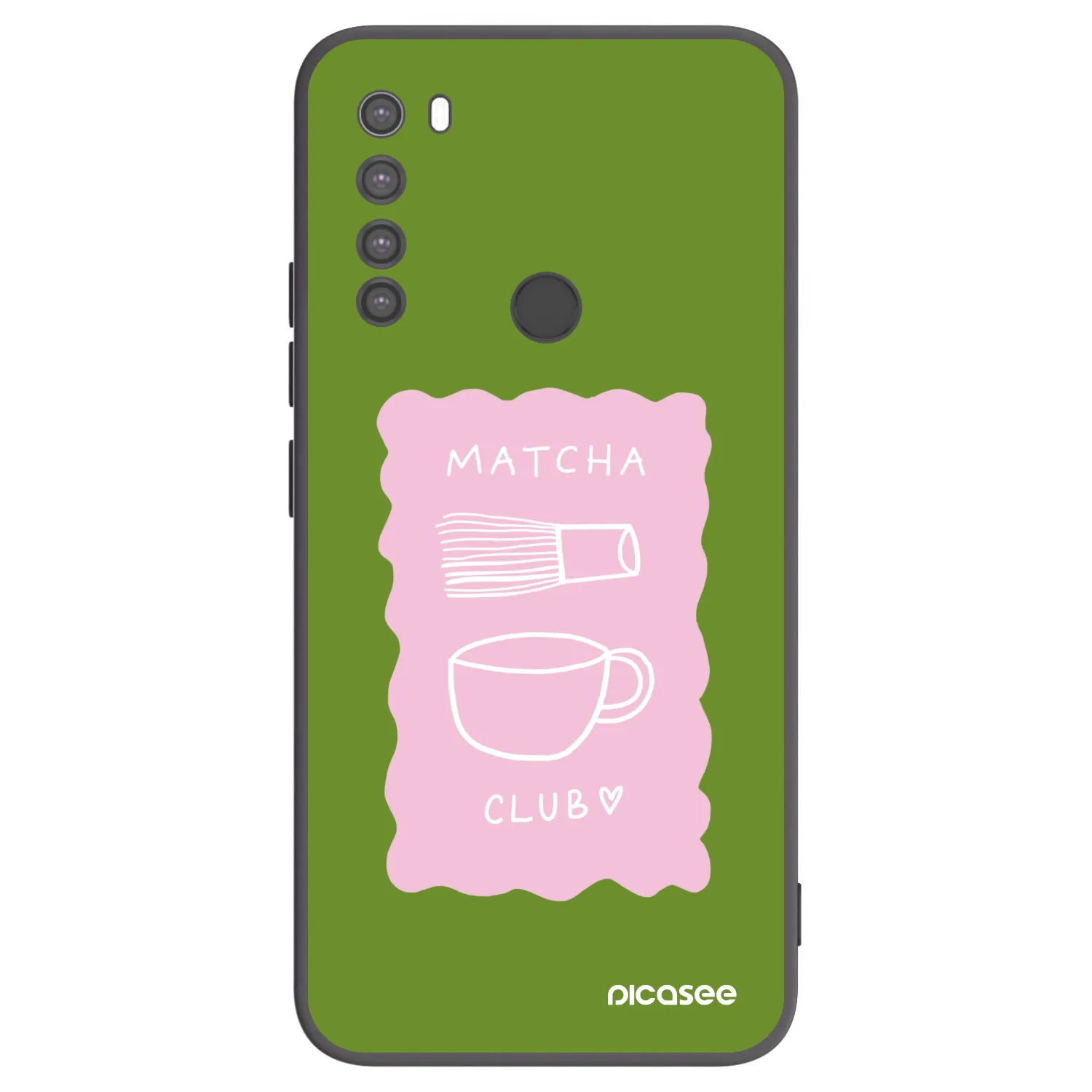 Picasee silikonowe czarne etui na Xiaomi Redmi Note 8 - Matcha club