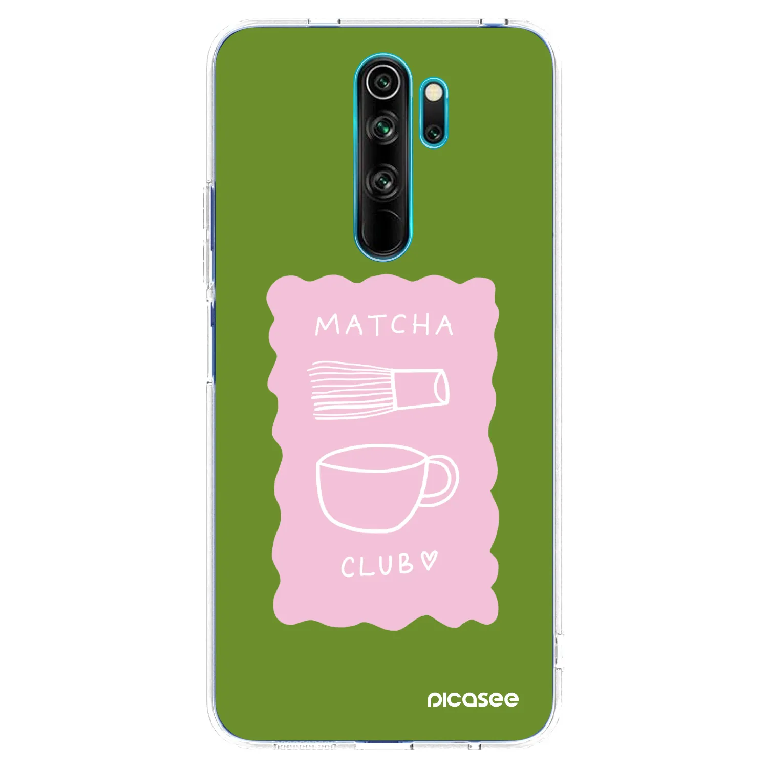 Picasee silikonowe przeźroczyste etui na Xiaomi Redmi Note 8 Pro - Matcha club