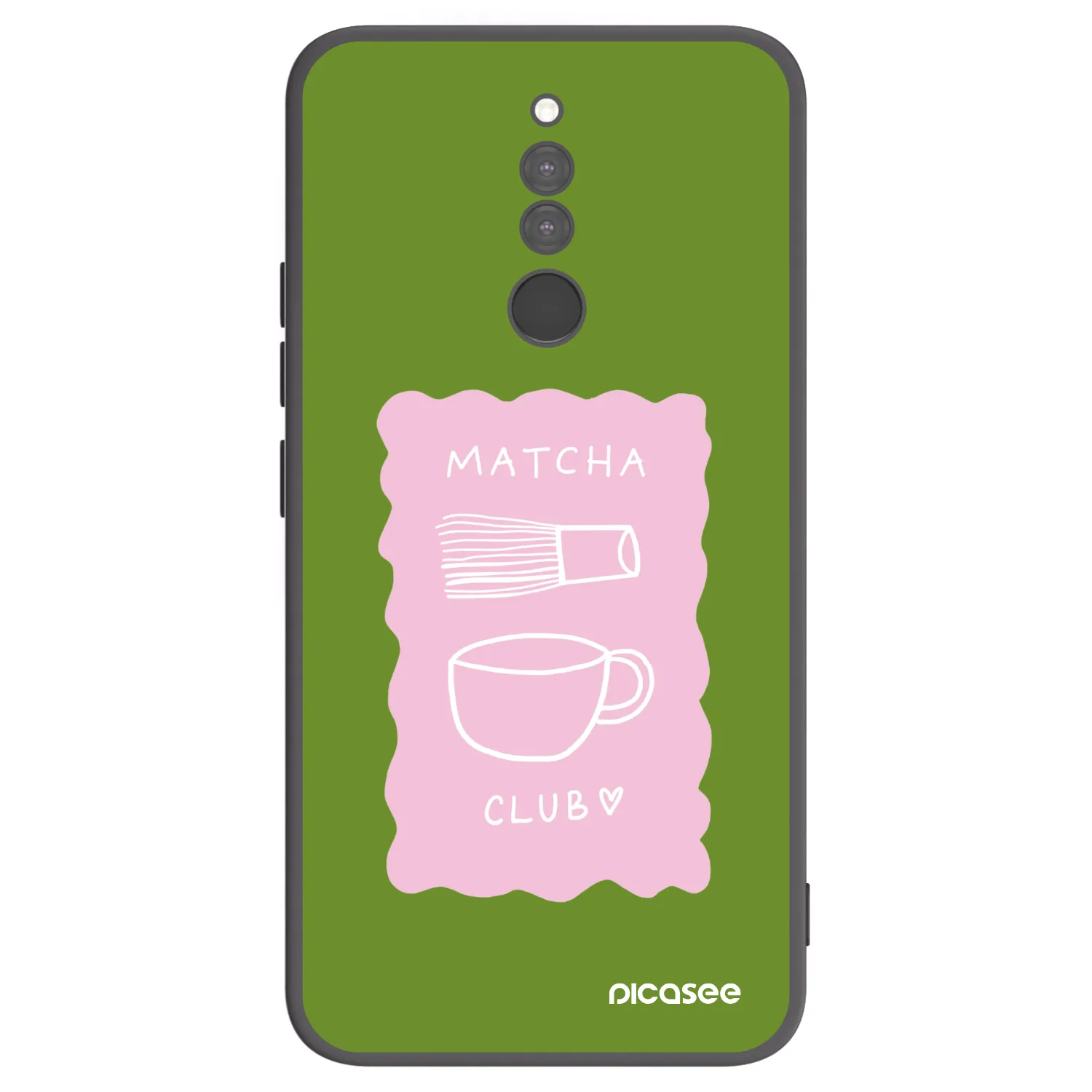 Picasee silikonowe czarne etui na Xiaomi Redmi 8 - Matcha club