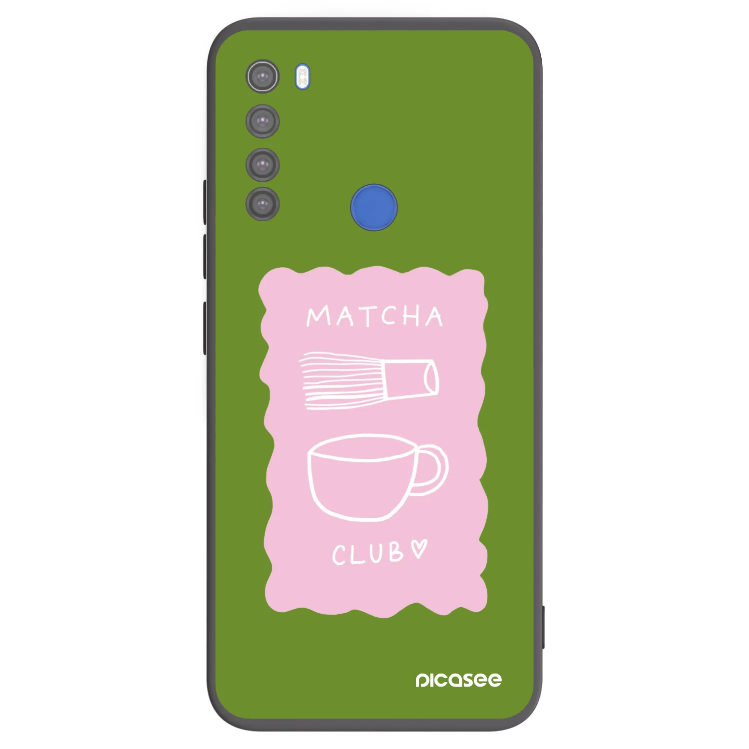 Picasee silikonowe czarne etui na Xiaomi Redmi Note 8T - Matcha club