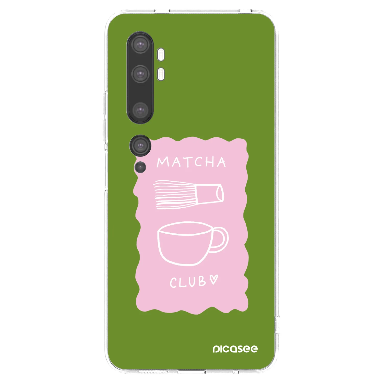 Picasee silikonowe przeźroczyste etui na Xiaomi Mi Note 10 (Pro) - Matcha club