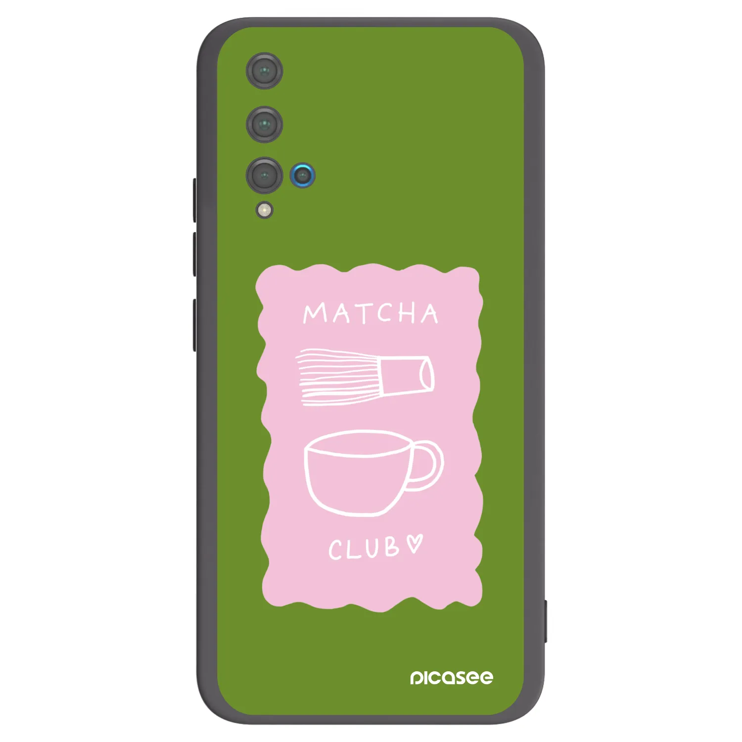 Picasee silikonowe czarne etui na Huawei Nova 5T - Matcha club