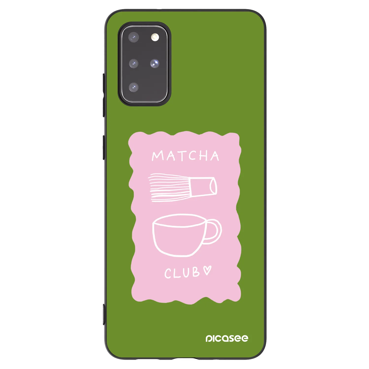 Picasee silikonowe czarne etui na Samsung Galaxy S20+ G985F - Matcha club
