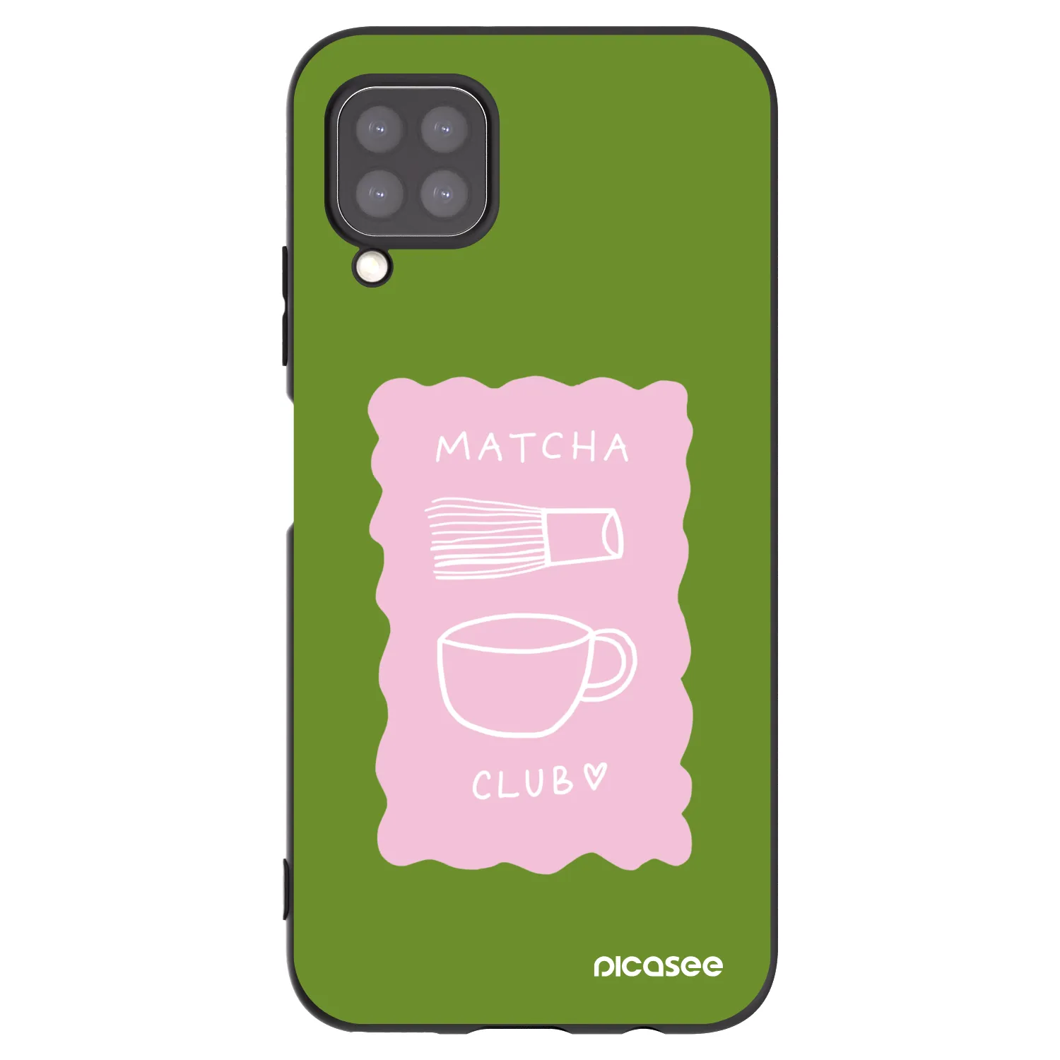 Picasee silikonowe czarne etui na Huawei P40 Lite - Matcha club