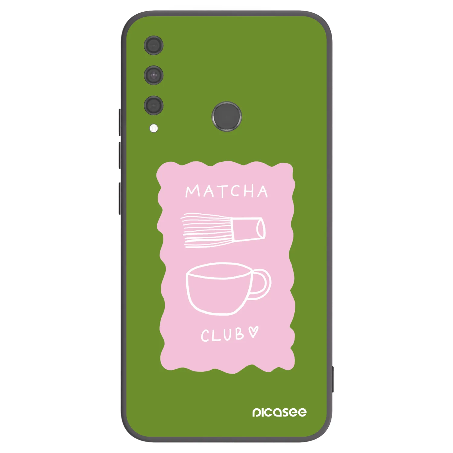 Picasee silikonowe czarne etui na Huawei P40 Lite E - Matcha club