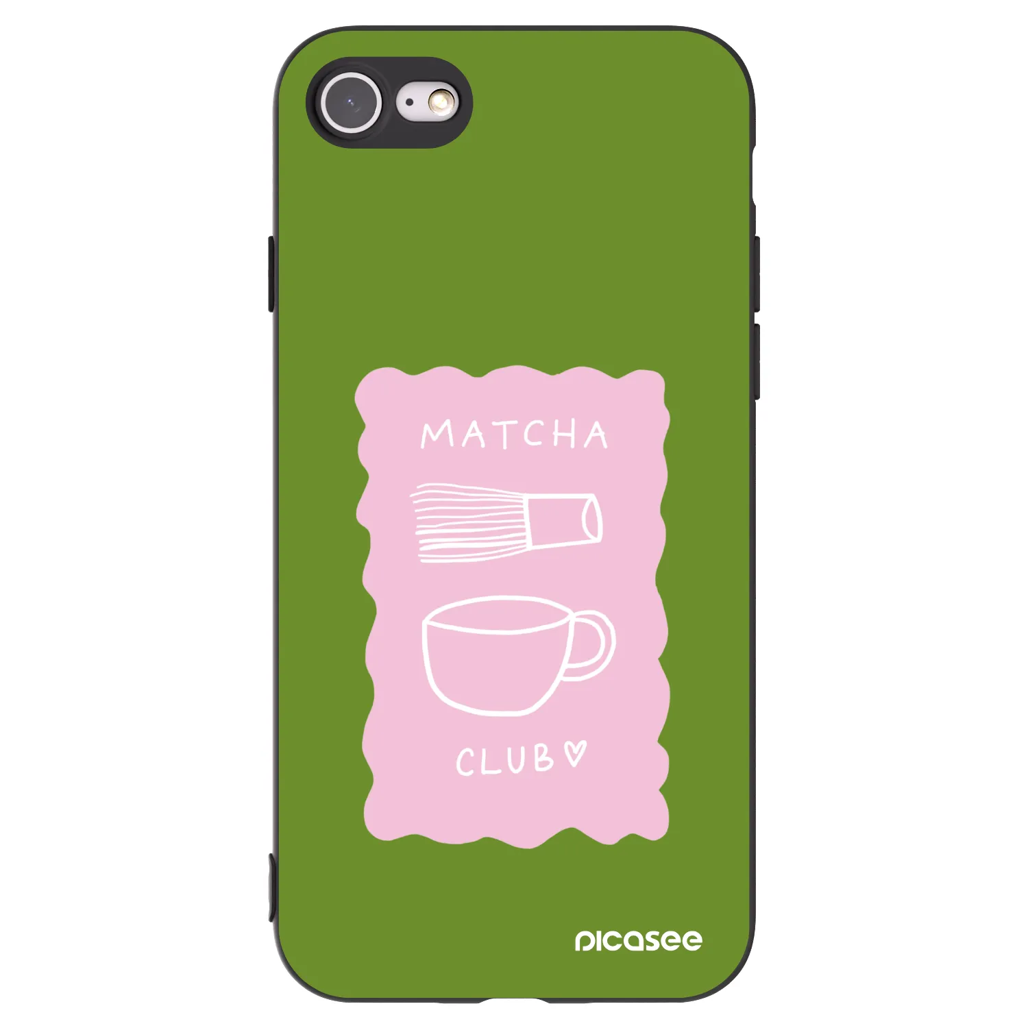 Picasee silikonowe czarne etui na Apple iPhone SE 2020 - Matcha club