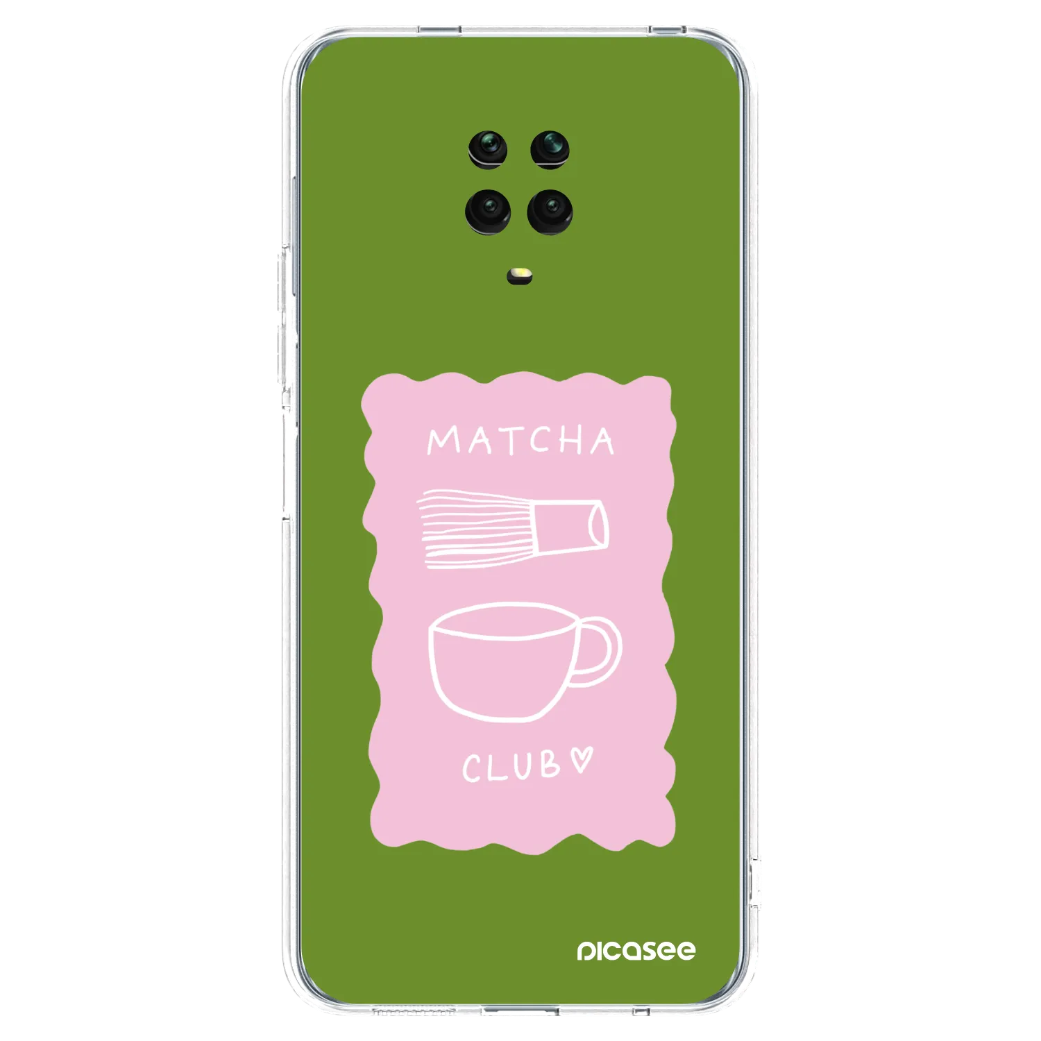 Picasee silikonowe przeźroczyste etui na Xiaomi Redmi Note 9 Pro - Matcha club