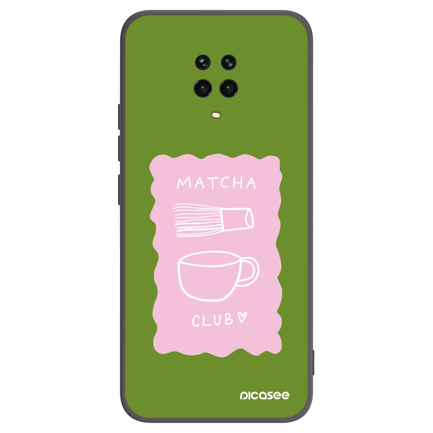 Picasee silikonowe czarne etui na Xiaomi Redmi Note 9S - Matcha club
