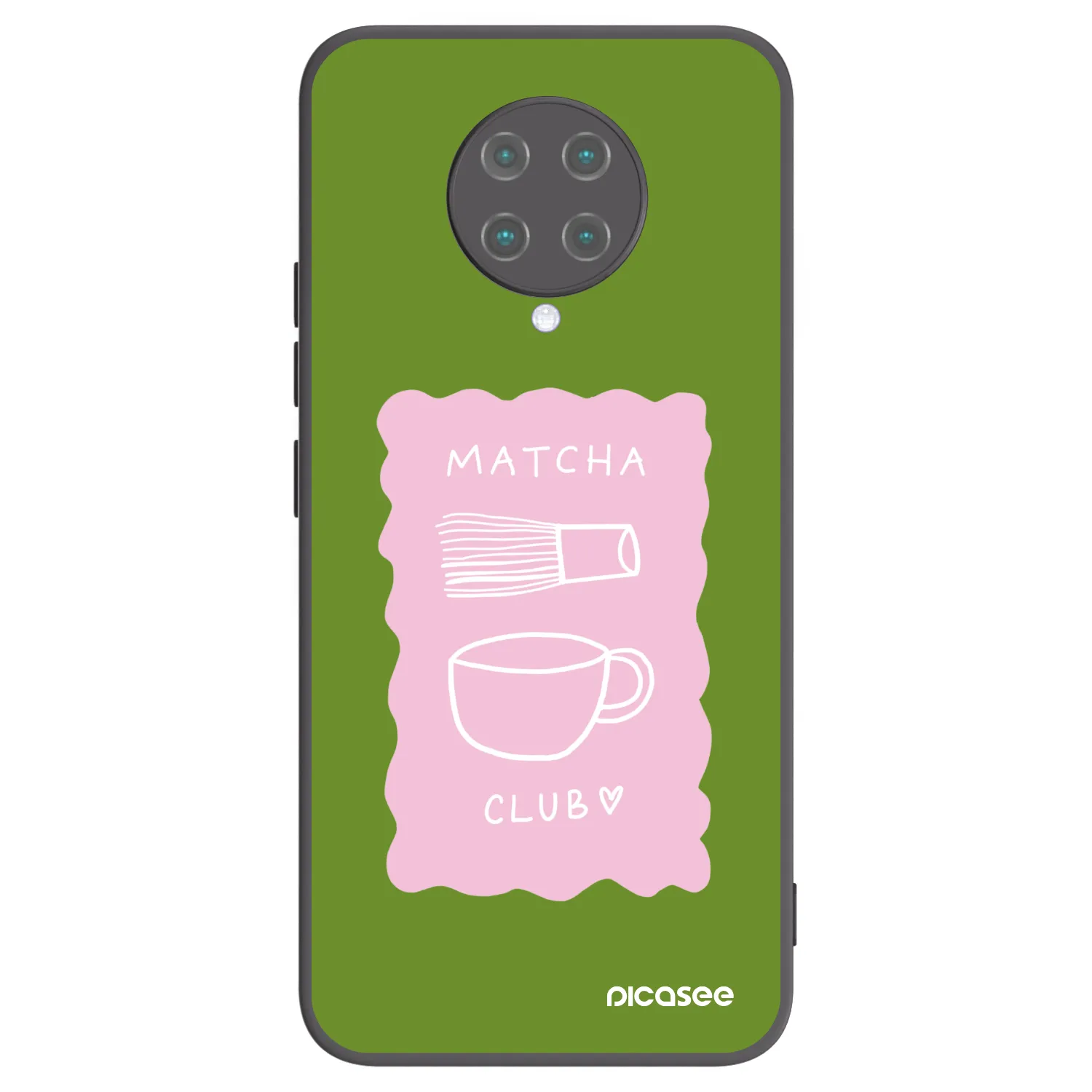 Picasee silikonowe czarne etui na Xiaomi Poco F2 Pro - Matcha club
