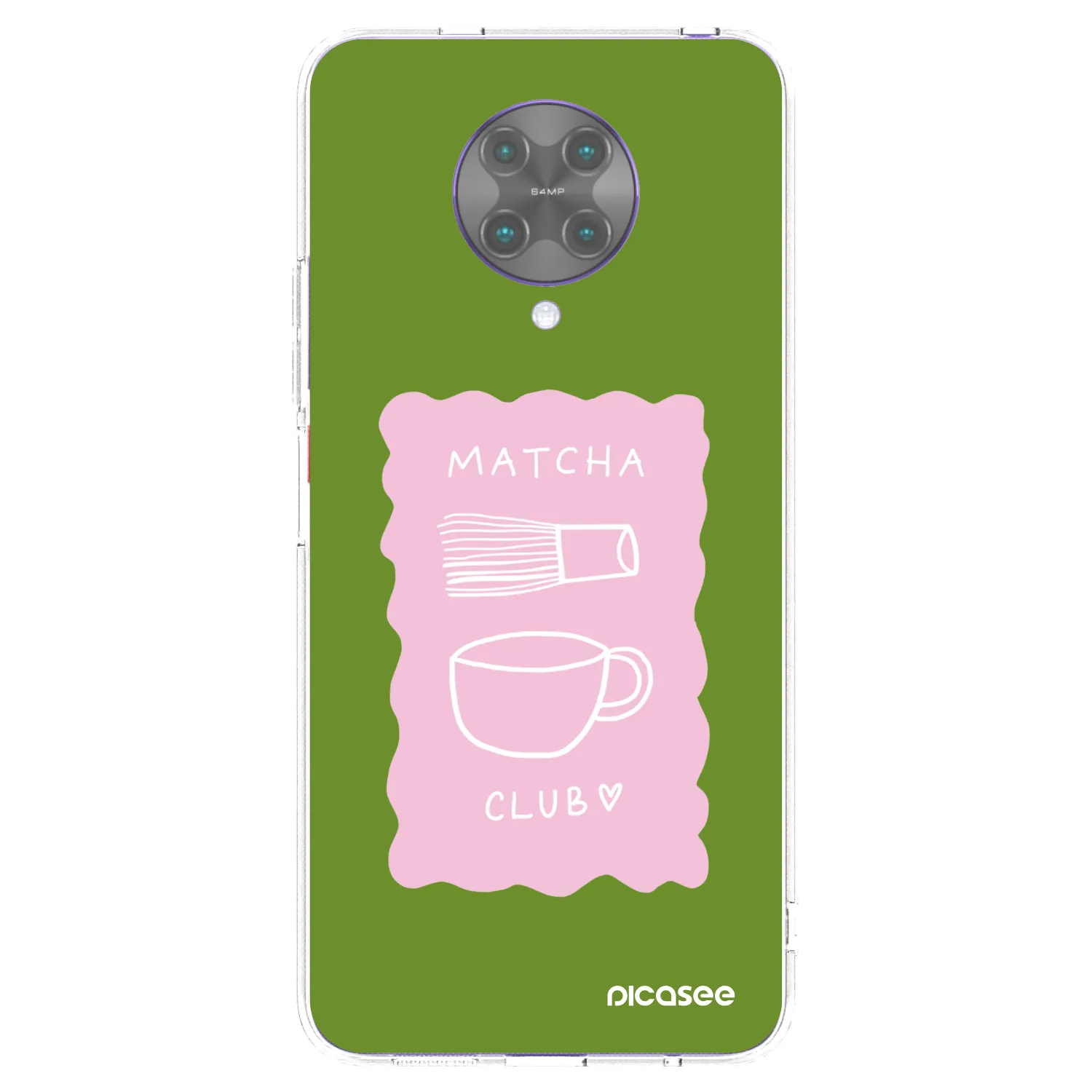 Picasee silikonowe przeźroczyste etui na Xiaomi Poco F2 Pro - Matcha club