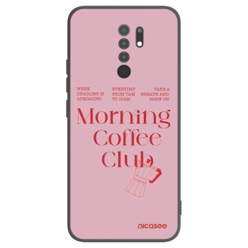 Picasee silikonowe czarne etui na Xiaomi Redmi 9 - Morning