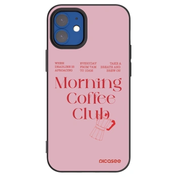Picasee silikonowe czarne etui na Apple iPhone 12 mini - Morning