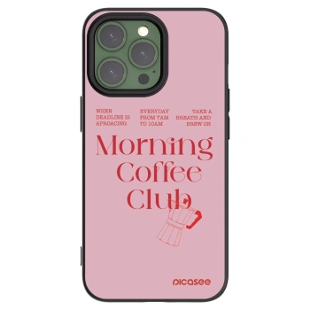 Picasee silikonowe czarne etui na Apple iPhone 13 Pro - Morning