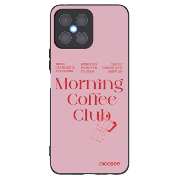 Picasee silikonowe czarne etui na Honor X8 4G - Morning