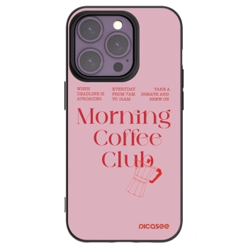 Picasee silikonowe czarne etui na Apple iPhone 14 Pro - Morning