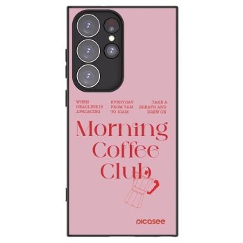 Picasee silikonowe czarne etui na Samsung Galaxy S23 Ultra 5G - Morning
