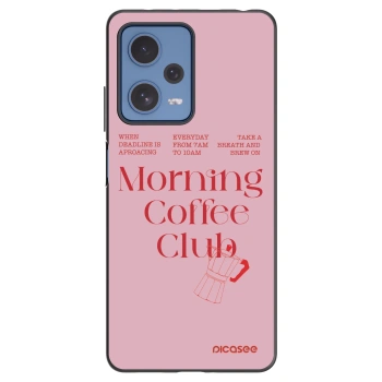Picasee silikonowe czarne etui na Xiaomi Redmi Note 12 Pro 5G - Morning