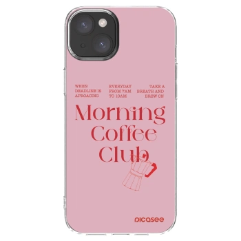 Picasee silikonowe przeźroczyste etui na Apple iPhone 15 Plus - Morning