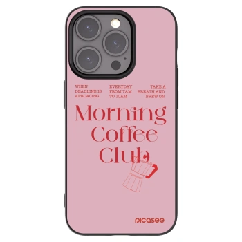 Picasee silikonowe czarne etui na Apple iPhone 15 Pro - Morning