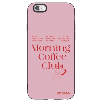 Picasee silikonowe czarne etui na Apple iPhone 6/6S - Morning