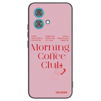 Picasee silikonowe czarne etui na Motorola Edge 40 Neo - Morning
