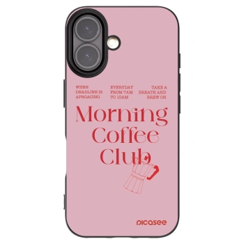 Picasee silikonowe czarne etui na Apple iPhone 16 - Morning