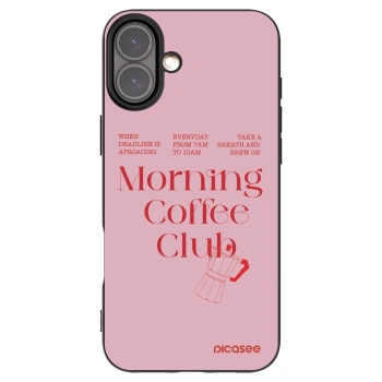Picasee silikonowe czarne etui na Apple iPhone 16 Plus - Morning