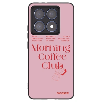 Picasee silikonowe czarne etui na Xiaomi 14T Pro - Morning
