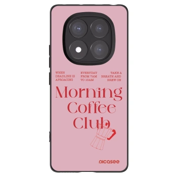 Picasee silikonowe czarne etui na Xiaomi Redmi Note 14 Pro 5G - Morning