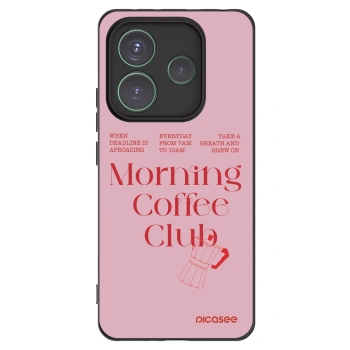 Picasee silikonowe czarne etui na Xiaomi Redmi Note 14 5G - Morning