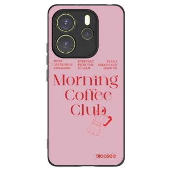 Picasee silikonowe czarne etui na Xiaomi Redmi Note 14 4G - Morning