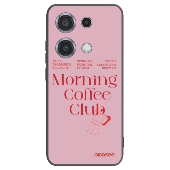 Picasee silikonowe czarne etui na Xiaomi Redmi Note 14S - Morning