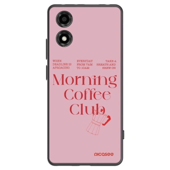 Picasee silikonowe czarne etui na Motorola Moto E14 - Morning